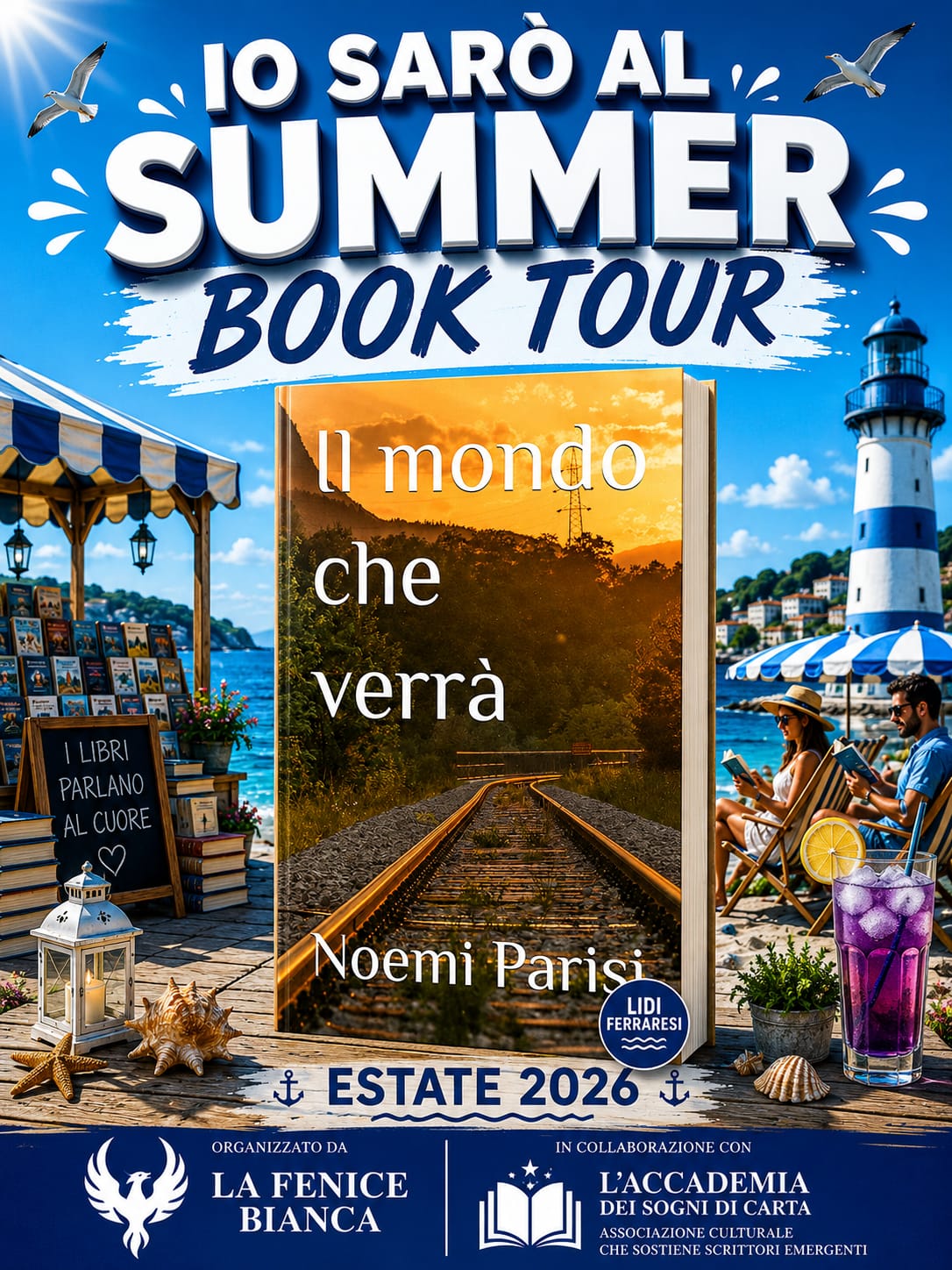 noemi autrice il mondo che verra book summer tour lidi ferraresi la fenice bianca l'accademia dei sogni di carta (2)